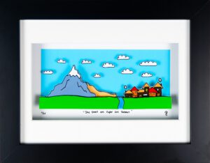 Das Dorf am Fuße des Berges